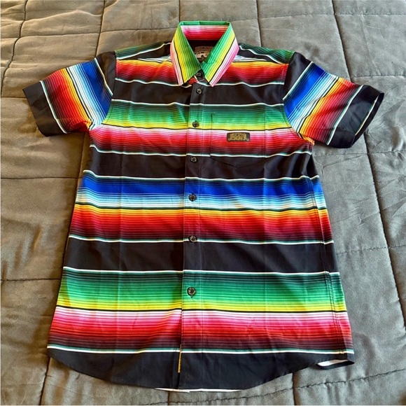 DIXXON Other - DIXXON Party Shirt  🎉Multicolor Striped! RARE Sold Out Button Down